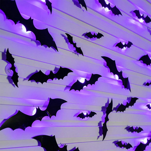 Hstyle Halloween Bats Party Scary Bat Murals DIY Home Window Decoration Removable Bat Stickers for Halloween Wall Decoration