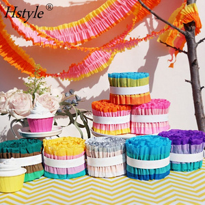 Crepe Paper Swirls Garland Backdrop Fringe Paper Hanging Streamers Party Backdrop Colorful Paper Garland SD969