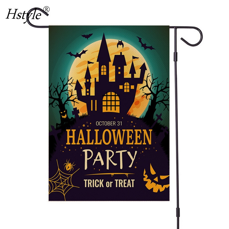 Halloween Garden Flags Double-Sided Plaid Gnome Ghost Pumpkin Fall House Flags Halloween Yard Outdoor Decorations HS1213