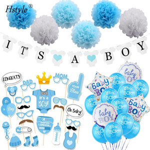 Hot Selling Baby Gender Reveal Party Event Decor Baby Shower Decoration for Boy Party Balloon Banner Supplies E3096