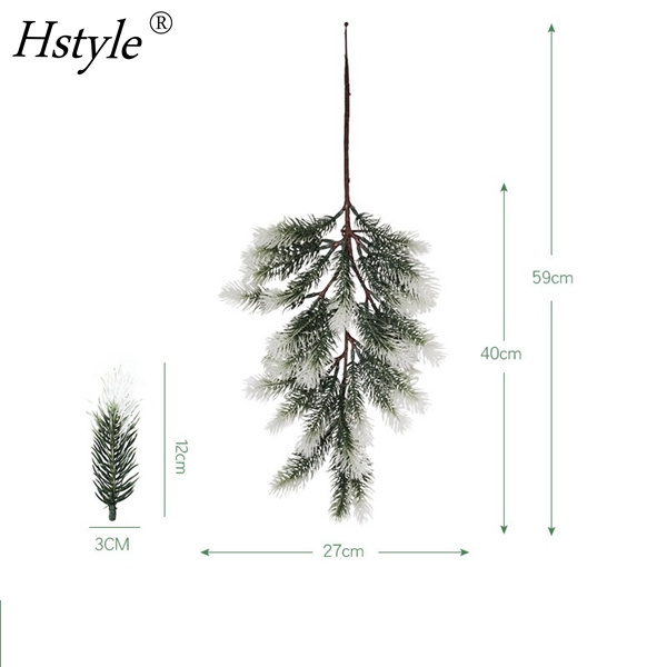 Evergreen Wreath Picks Pine Branches Artificial Christmas Crafts Winter Spray Holly Wire Stem Pick DIY Xmas Decor FZH417