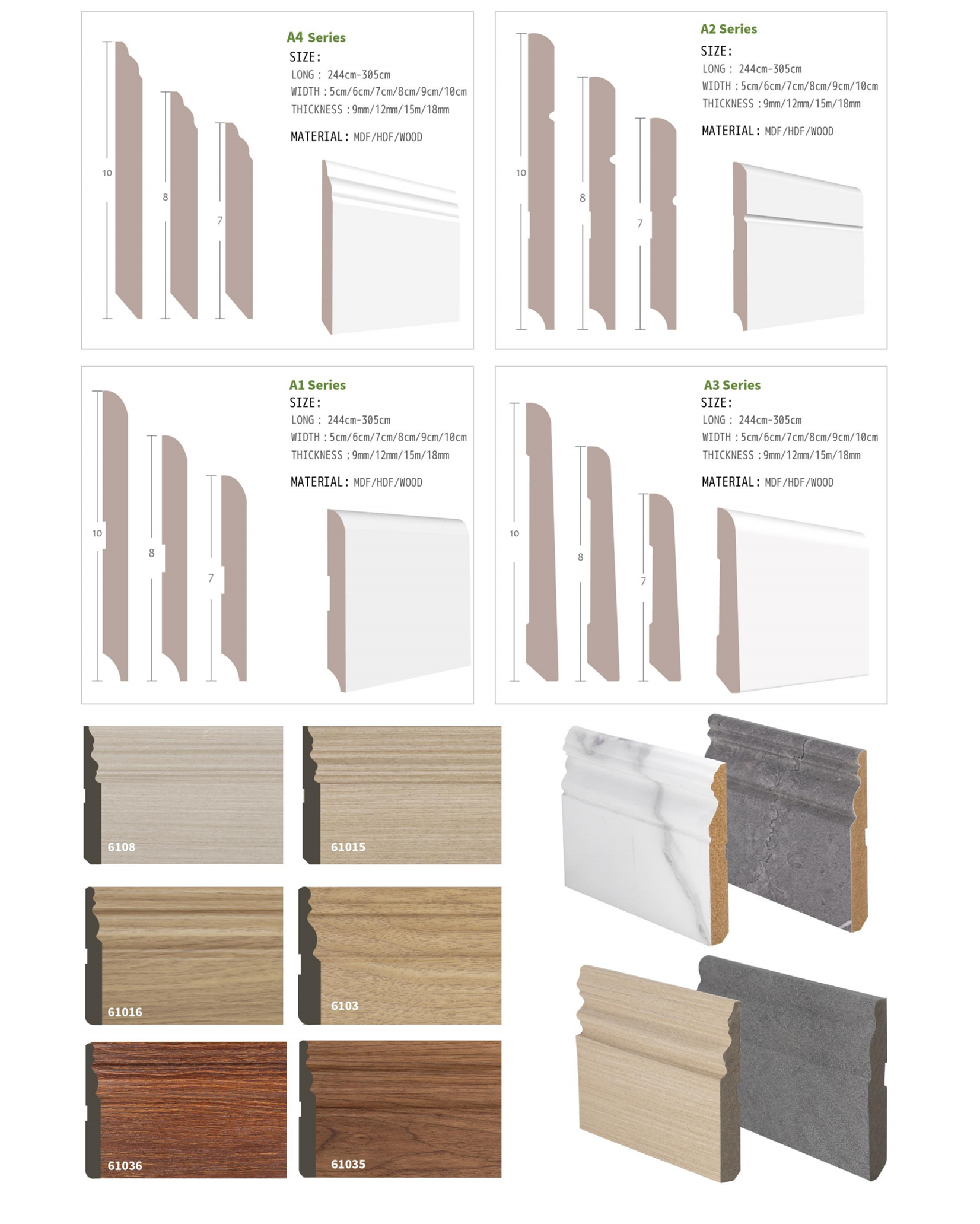 Buy Factory cheap durability water resistant wall floor wooden skirting board covers pvc skirting board