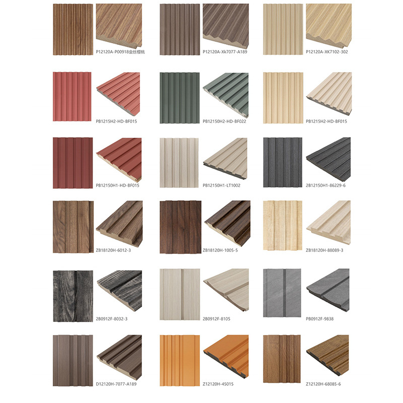 Factory Cheap Price PVC Outdoor Wall Panel Interior and Exterior Decorative Wooden Slat 3D Wall Panels