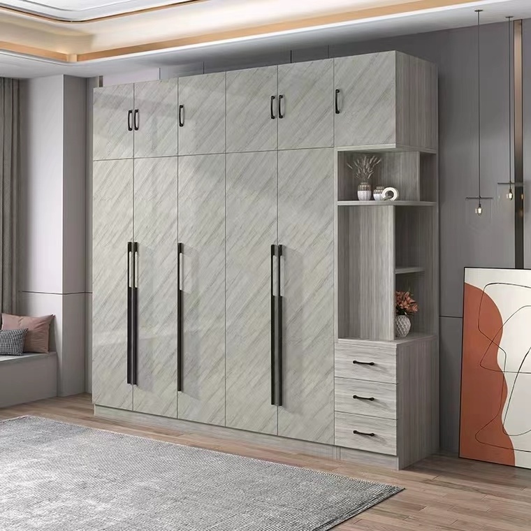 European wardrobe 6 door wardrobe carved bedroom furniture lockers cabinets cabinets solid wood wardrobe four cabinets