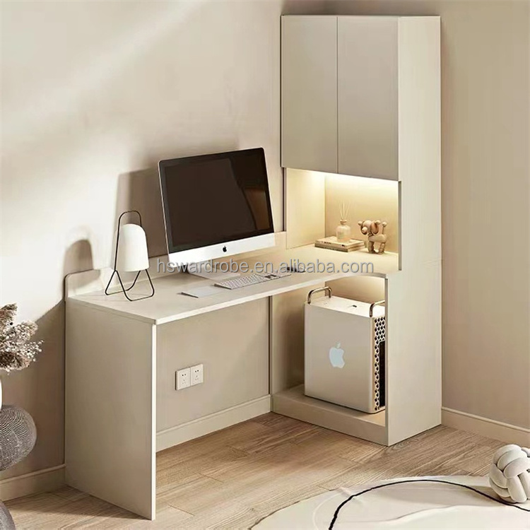 Home office wholesale modern children kids simple study and writing desk with book storage shelf for bedroom