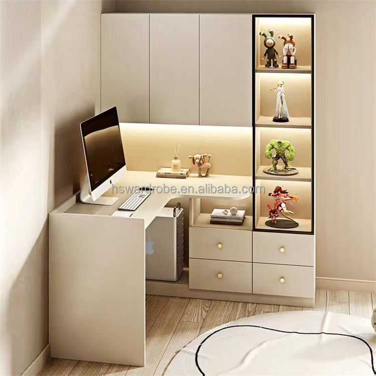 Home office wholesale modern children kids simple study and writing desk with book storage shelf for bedroom