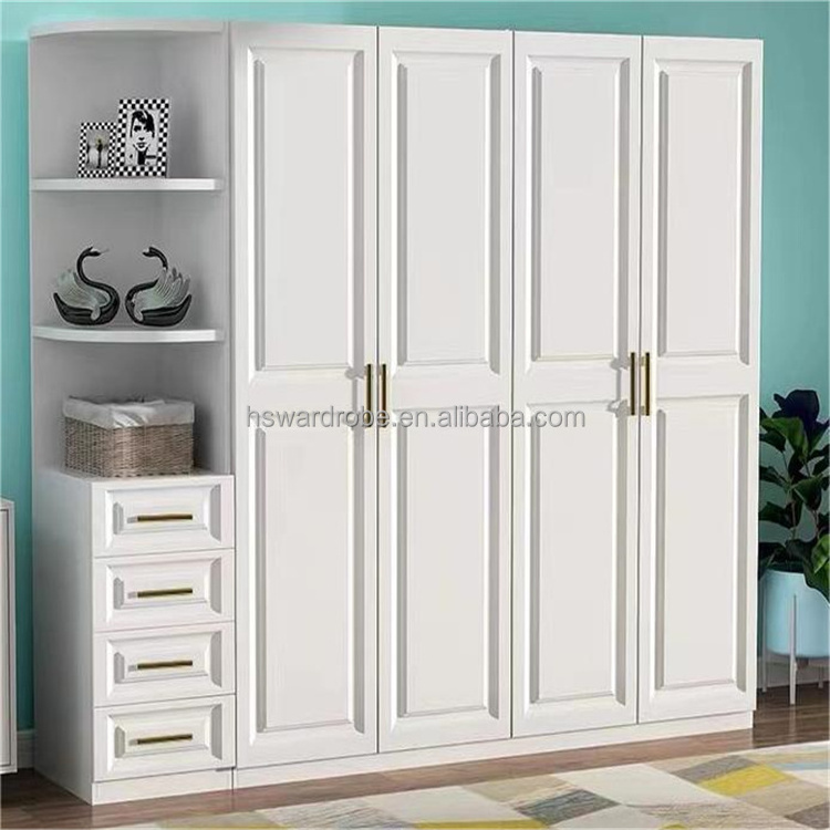 White Wardrobe Clothes Closet Cabinet Bedroom Mobile Armoire Furniture Cupboard Big Closet