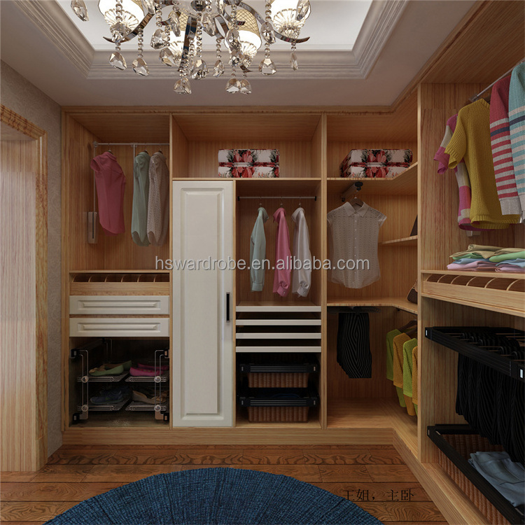 assemble portable wardrobe open modern customized style solid wooden wardrobes closet