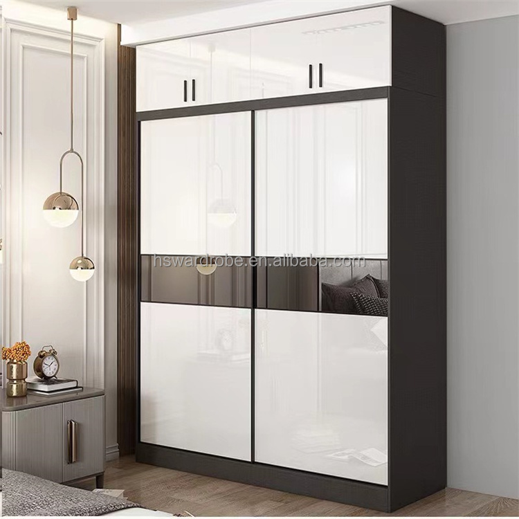 China wholesale high quality bedroom furniture modern design wooden wardrobe 3 doors sliding closet cabinet