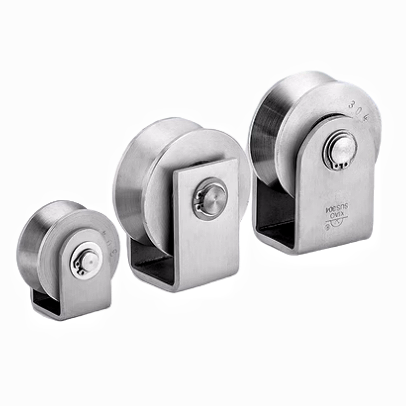 wholesale Stainless steel  v rail guide caster wheels fixed rigid cabinet sliding door roller caster vgroove wheel heavy dut