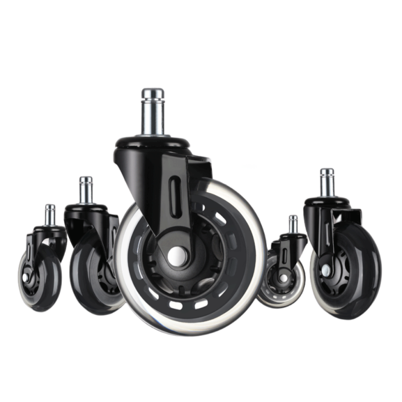 Heavy Duty Office Caster Wheels Replacement Rubber Chair Casters for Hardwood Floors and Carpet