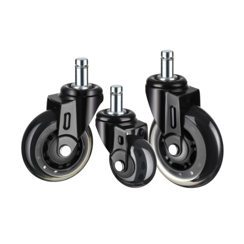 Heavy Duty Office Caster Wheels Replacement Rubber Chair Casters for Hardwood Floors and Carpet