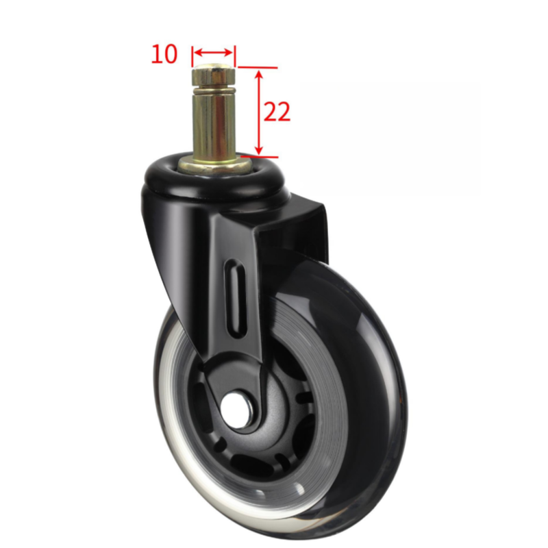 Heavy Duty Office Caster Wheels Replacement Rubber Chair Casters for Hardwood Floors and Carpet