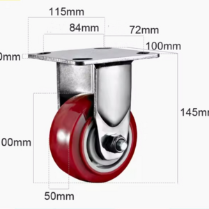 HS Heavy duty wheel industrial casters stainless steel commercial caster cabinet industry