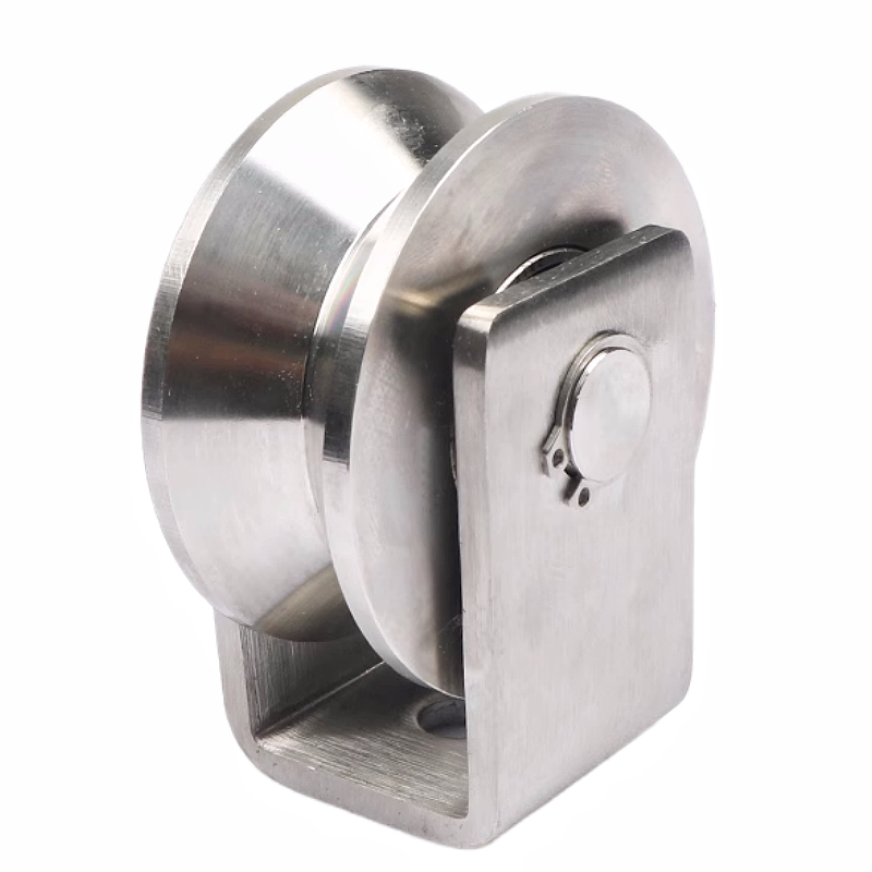 Wholesale Stainless Steel V-Rail Guide Caster Wheels Heavy Duty Fixed Rigid Cabinet Sliding Door Roller Caster VGroove Heavy