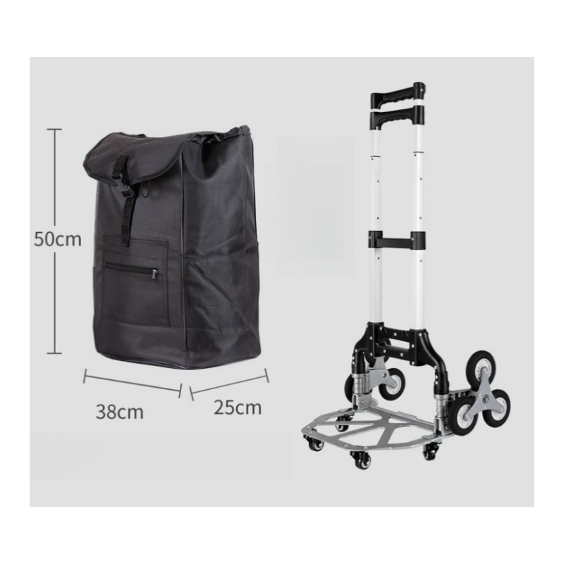 Multifunctional Foldable Canvas Shopping Cart Trolley Platform Rolling Swivel Plastic Wheels Detachable Waterproof Grocery Bag