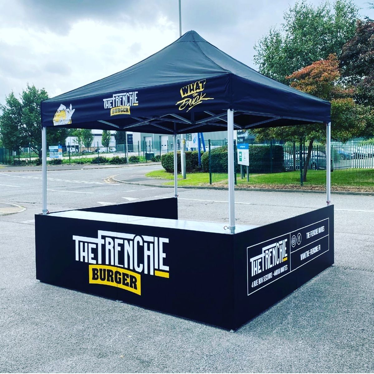 high quality custom printed advertising gazebo roof top tent for sale economic folding  Port Big Black Pop Up Canopy Tent 10x20