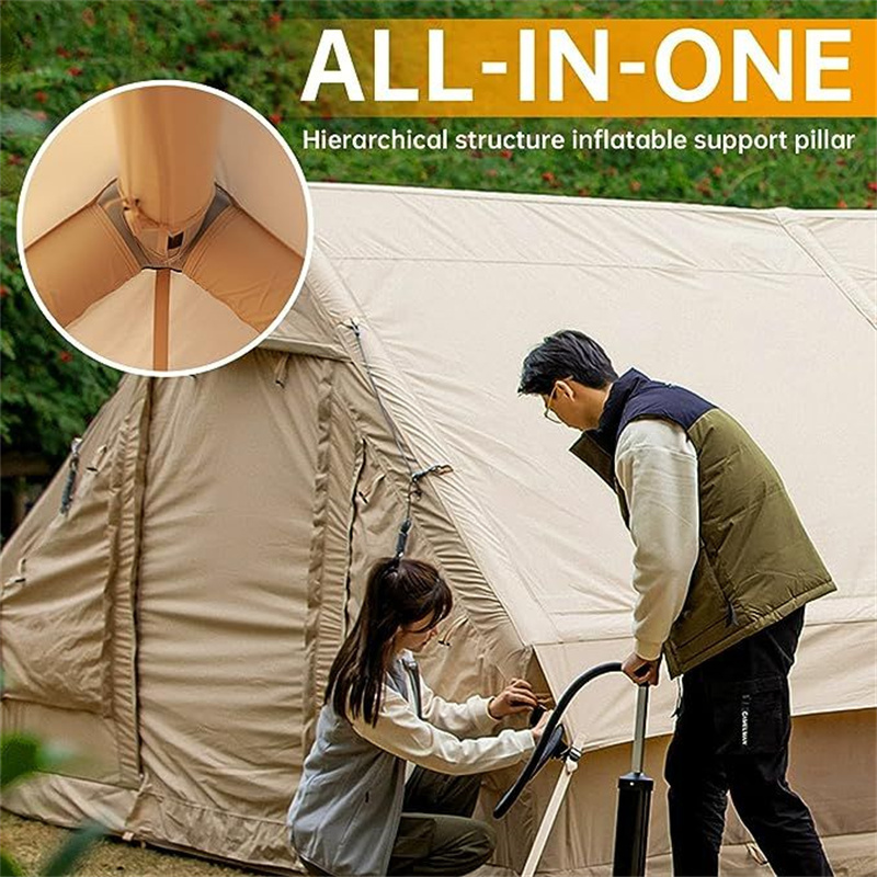 Factory Hot Sale Luxury Large Inflatable 8 Person Yurt Tent For Family Outdoor Camping