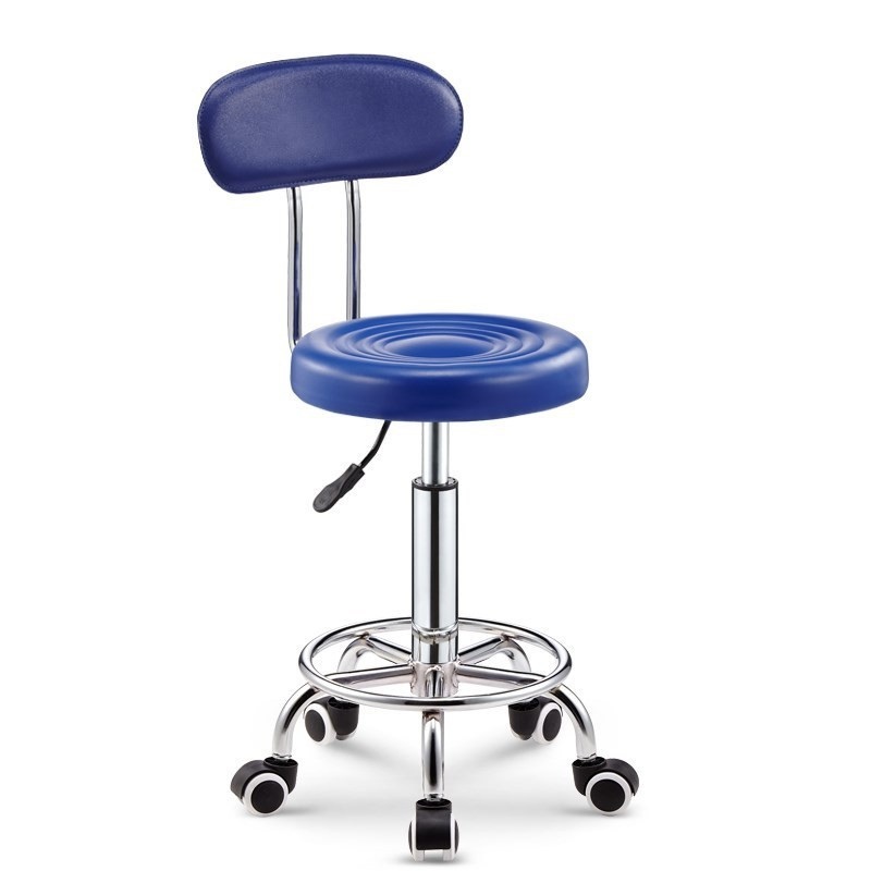 Rolling Stool Mid-Back with Footrest Height Adjustable Office Computer Home Drafting Swivel Task Chair with Wheels