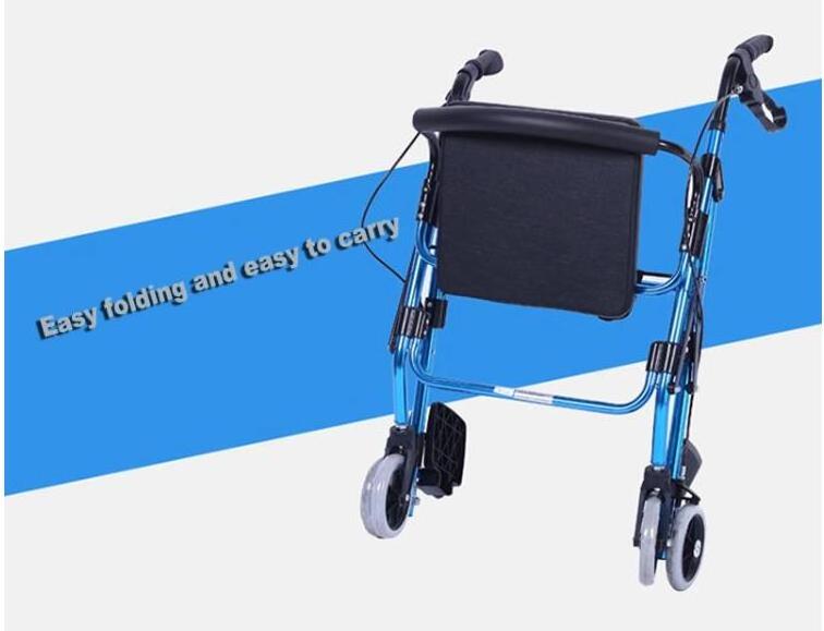 Super September Disabled Elderly Folding Shopping Cart Shopping Rollator Walkers