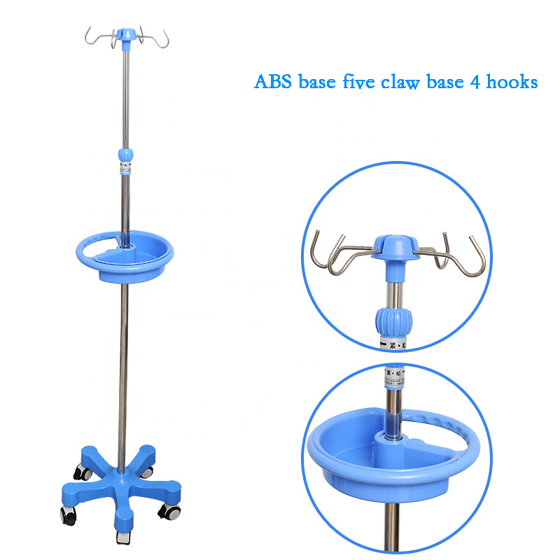 Best-selling Medical IV pole stand adjustable Infusion stand convenient and durable drip stand