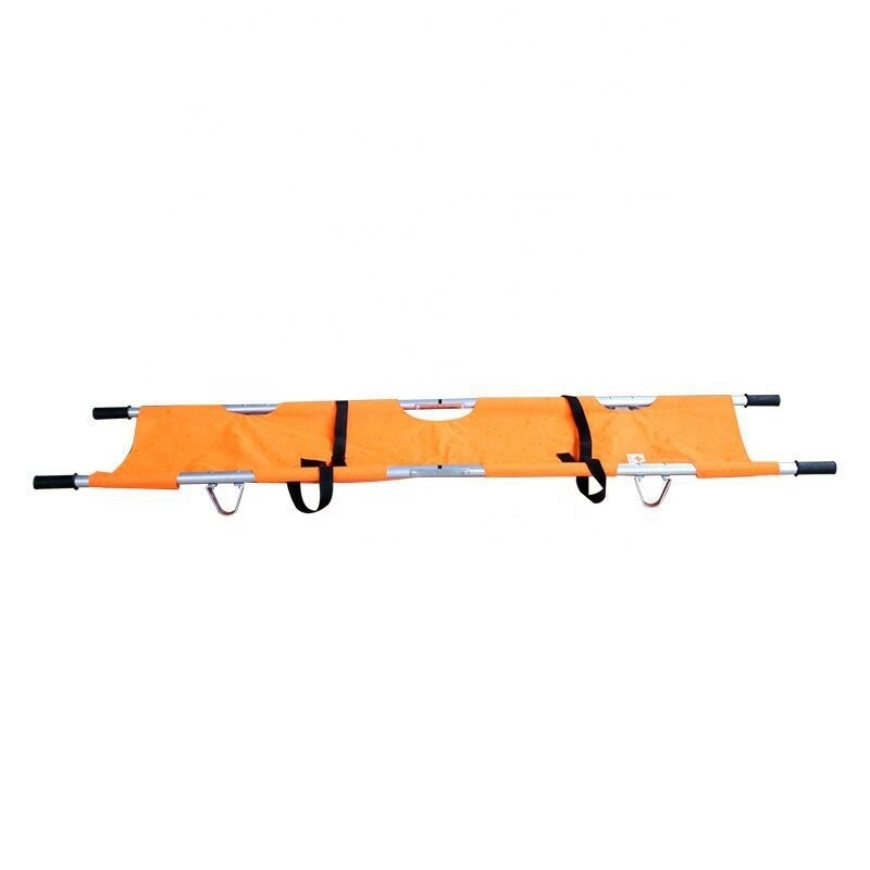 Manufacturers Portable Hospital Foldable Stretcher Medical Rescue Stretcher Double Folding Stretcher