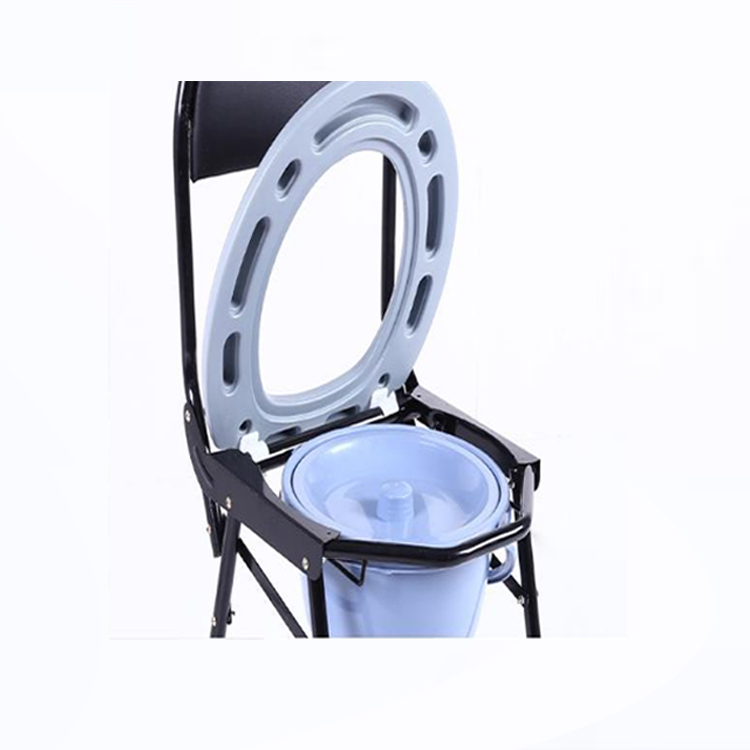 Hot Sale Steel Hospital Folding Walker potty U cut seat Chair Adult For Elderly commode Chair