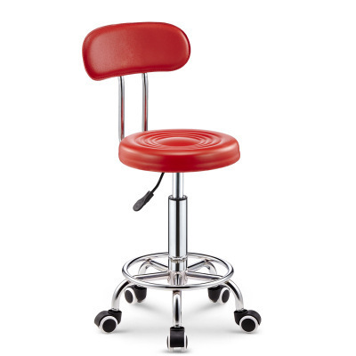 Rolling Stool Mid-Back with Footrest Height Adjustable Office Computer Home Drafting Swivel Task Chair with Wheels