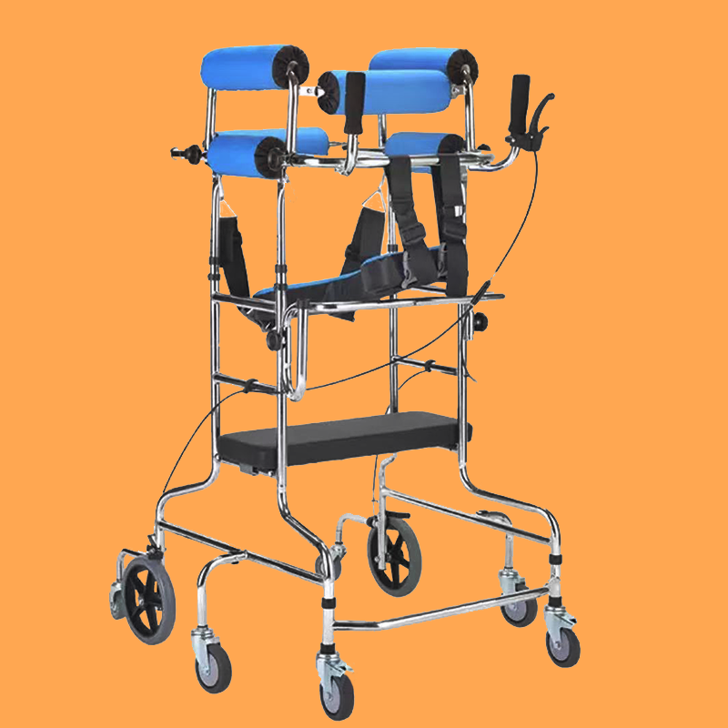 Standing frame for adult 8 wheel rehabilitation walking aid standing training anti-overturning walking frame for adult