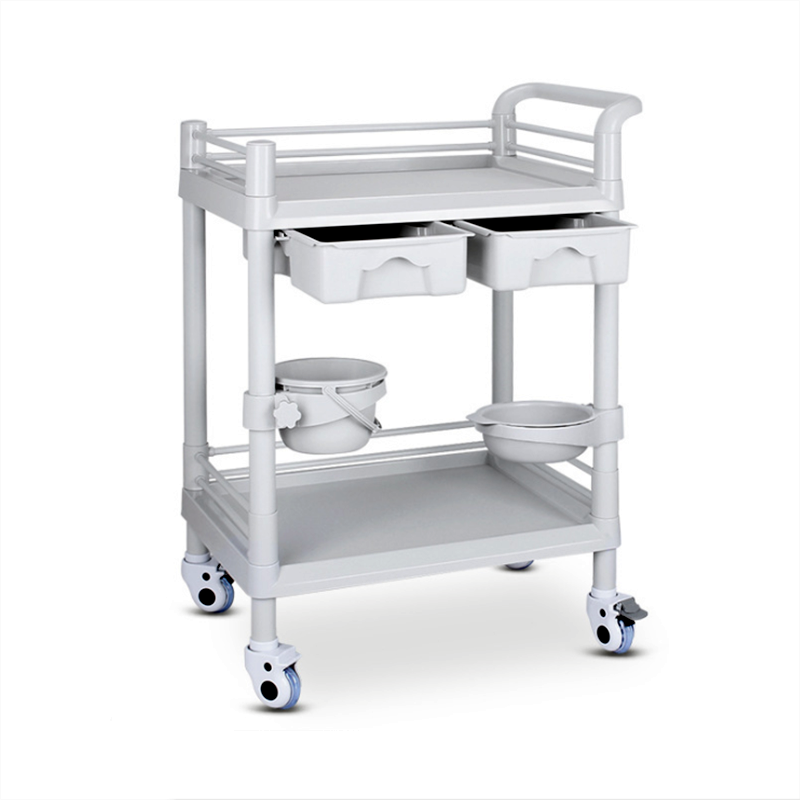 Factory Mobile Hospital Medical ABS Nursing Treatment Trolley Cart With Drawers