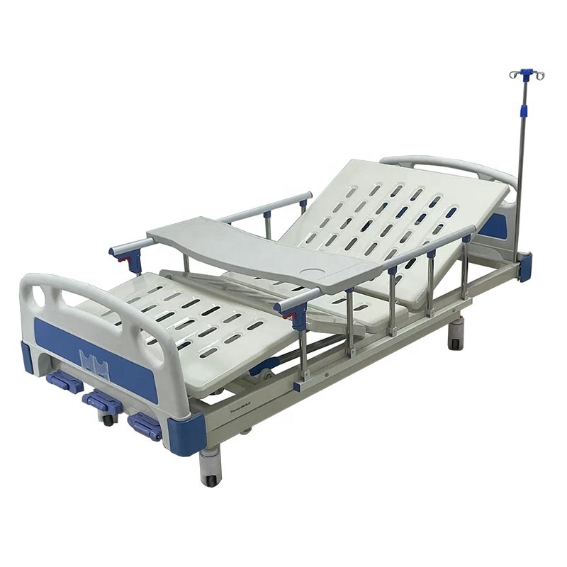 Manufacturer ABS Manual Three-Function Medical Bed Home Care Nursing Rocker 3 Crank  Hospital bed