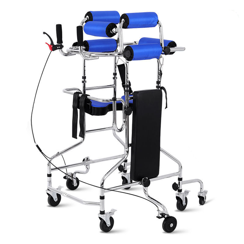 Standing frame for adult 8 wheel rehabilitation walking aid standing training anti-overturning walking frame for adult