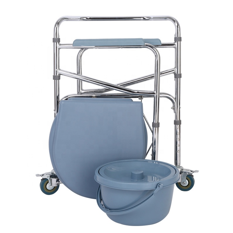 Commode chair toilet portable folding commode wheelchair shower disable chairs for bathrooms