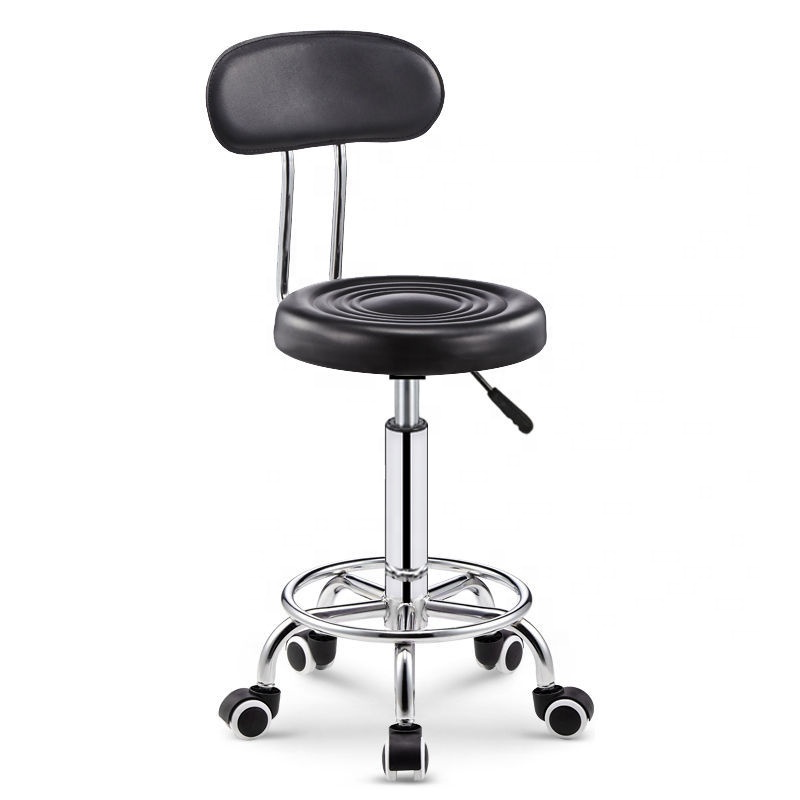 Rolling Stool Mid-Back with Footrest Height Adjustable Office Computer Home Drafting Swivel Task Chair with Wheels