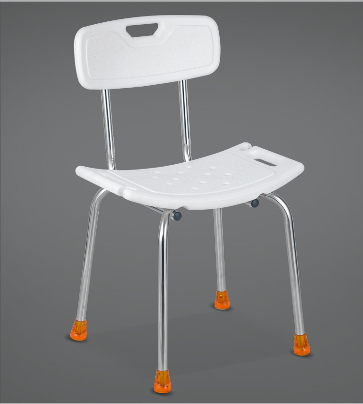 Elderly bathing chair anti-skid elderly folding belt back stainless steel shower stool pregnant woman