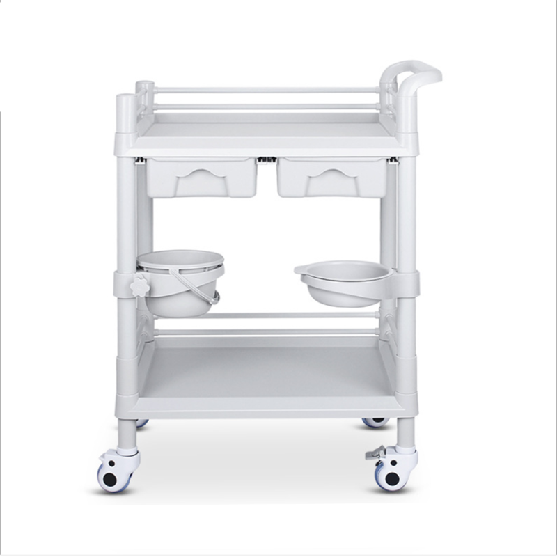 Factory Mobile Hospital Medical ABS Nursing Treatment Trolley Cart With Drawers