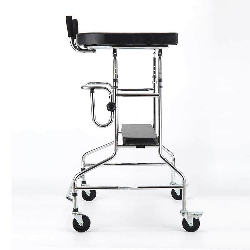 Factory height-adjustable stainless steel walking aid standing frame adult walker