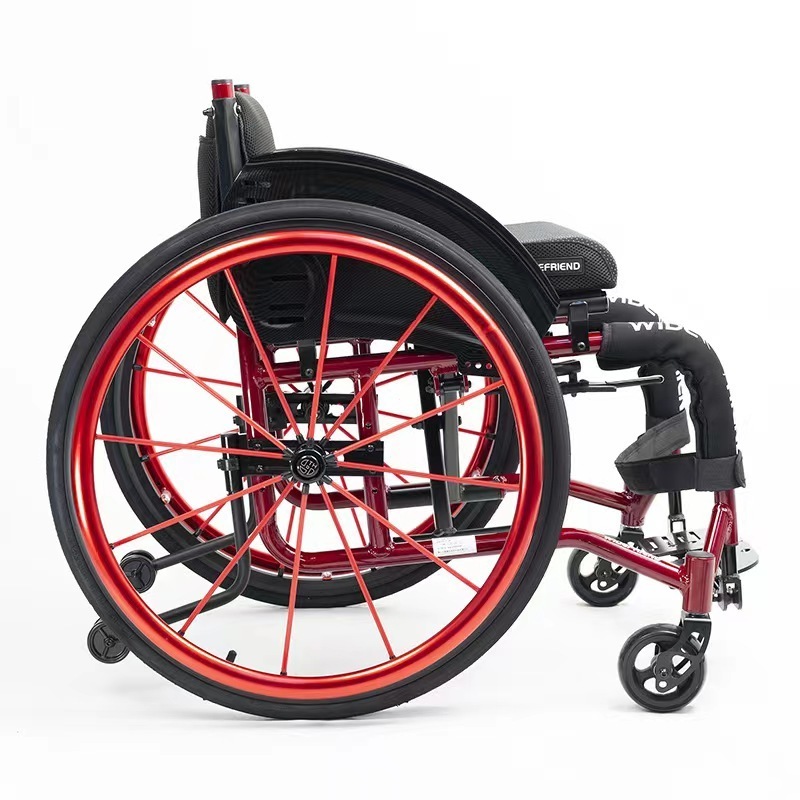 Ultra light and sturdy aluminum alloy wheelchair with metal frame sports wheelchair