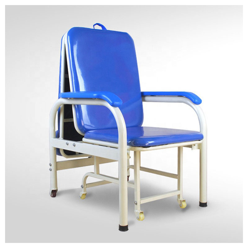 Cheap Price Portable Hospital Chair Folding Multi-function Bed Accompany Folding Hospital Escort Chair