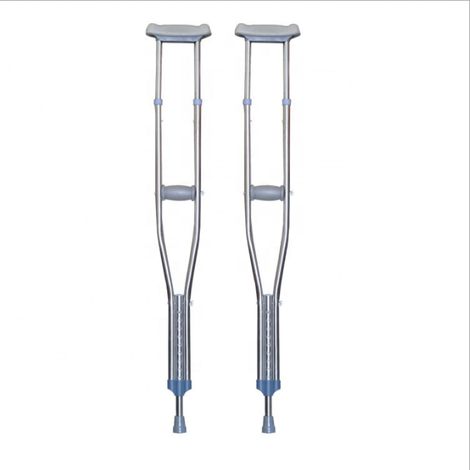 Medical Foldable Axillary Shock-absorbing Crutch Under Arm Hand Crutches Elderly Disabled Walking Crutch With Damping Spring