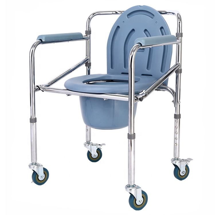 Commode chair toilet portable folding commode wheelchair shower disable chairs for bathrooms