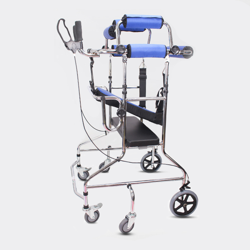 Standing frame for adult 8 wheel rehabilitation walking aid standing training anti-overturning walking frame for adult