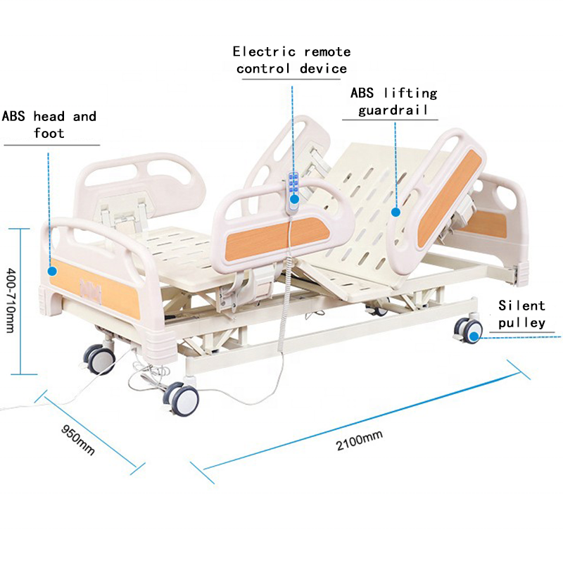 Electric three-function hospital bed Home electric medical bed ICU hospital lifting bed