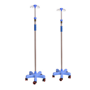 Cheap price hospital adjusted height medical ceiling mounted iv pole infusion drip stand