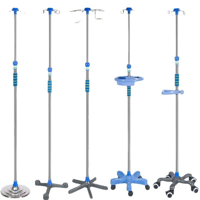 Cheap price hospital adjusted height medical ceiling mounted iv pole infusion drip stand