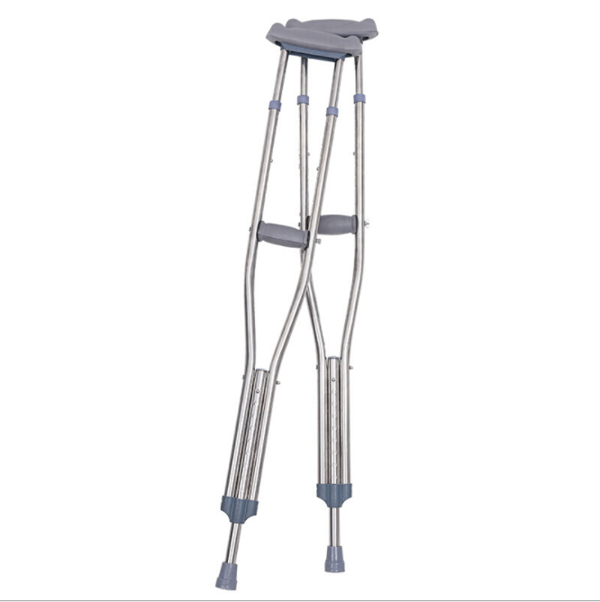 Medical Foldable Axillary Shock-absorbing Crutch Under Arm Hand Crutches Elderly Disabled Walking Crutch With Damping Spring