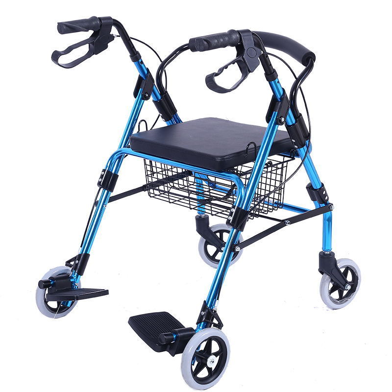 Super September Disabled Elderly Folding Shopping Cart Shopping Rollator Walkers