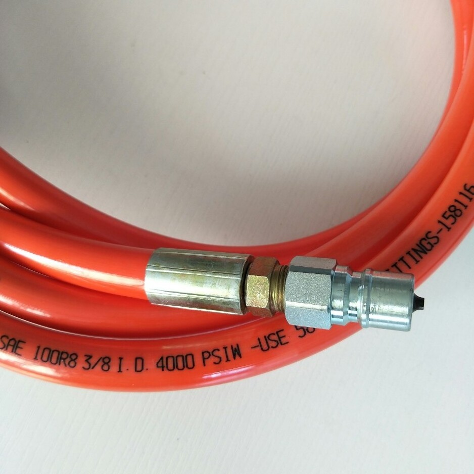 High quality 3/8 pin hole twin hydraulic hose non conductive thermoplastic oil hose gas hose