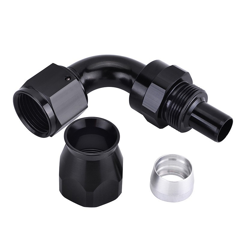 High quality AN6 PTFE Swivel Hose End Fittings Adaptor 90 degree Fuel Adapter