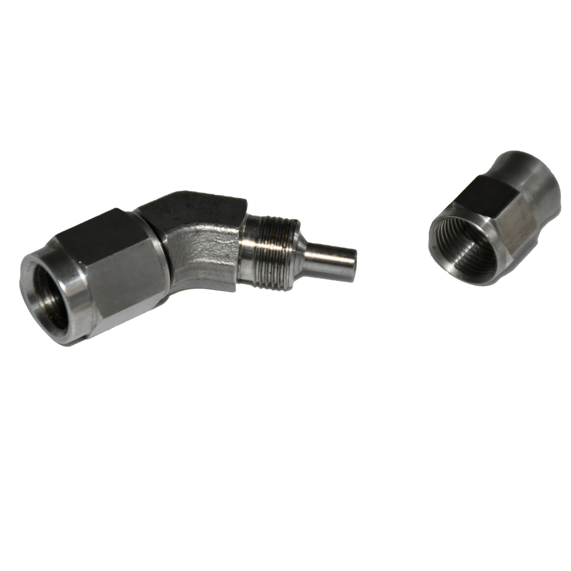 3AN 45 90 deg Reusable female PTFE Brake Hose End AN-3 swivel forged stainless steel brake hose end fitting for brake lines